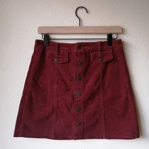 Mossimo Corduroy Button Up Skirt